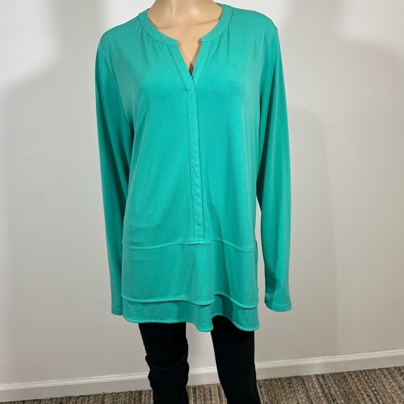 Lauren Ralph Lauren Tops - Lauren Ralph Lauren Women's XL Teal Pullover Long Sleeve Tunic Top New